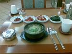 Another excellent Jung SuWon breakfast: rice and kimchi