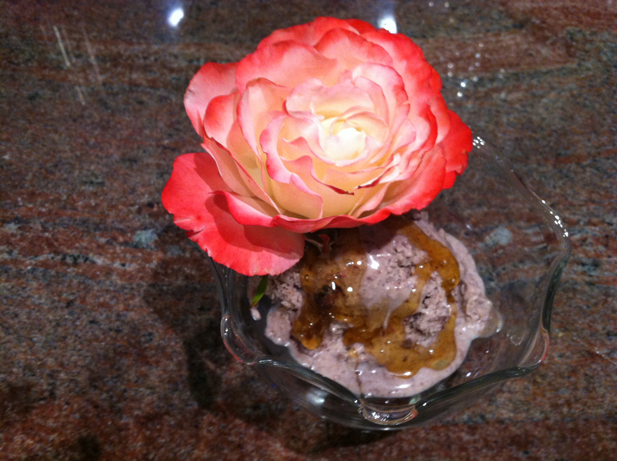 If the ice cream isn't sweet enough for you, drizzle with honey....